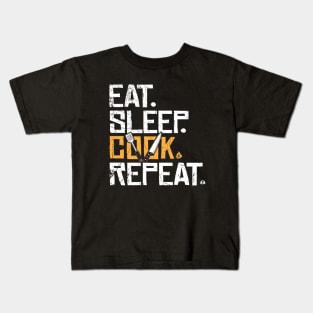 Eat sleep cook repeat Kids T-Shirt